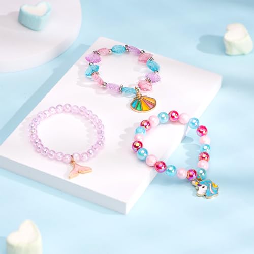3pcs Charm Beads Bracelet Combo for Girls Birthday