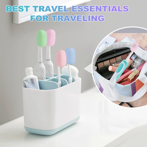 6 packs silicone toothbrush covers caps for electric amp manual toothbrush heads