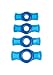 Doc Johnson Titanmen - 4 C-Ring Set - Helps Create Firmer and Thicker Erections - Side Tabs for Easy Removal and Adjustment - Blue