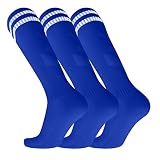 Memoryee 3 Paar Fußballsocken für Männer und Frauen, kniehoch, Sport, Laufen, Baseball, Fußball, Rugby, dehnbar, athletische Kompressionssocken Farbe3
