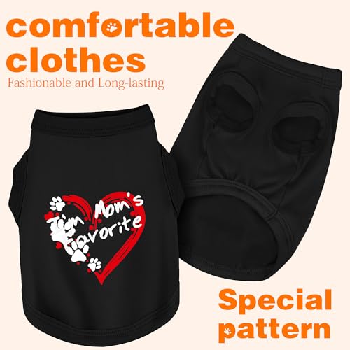 Discover Cozy Sleeveless Canine Wear: Soft, Lightweight, and Breathable Cotton Dog Shirt Featuring Heart and Paw Graphics. Vest Tank Top is Ideal for Small, Medium, and Large Breeds Black XS - Image 3