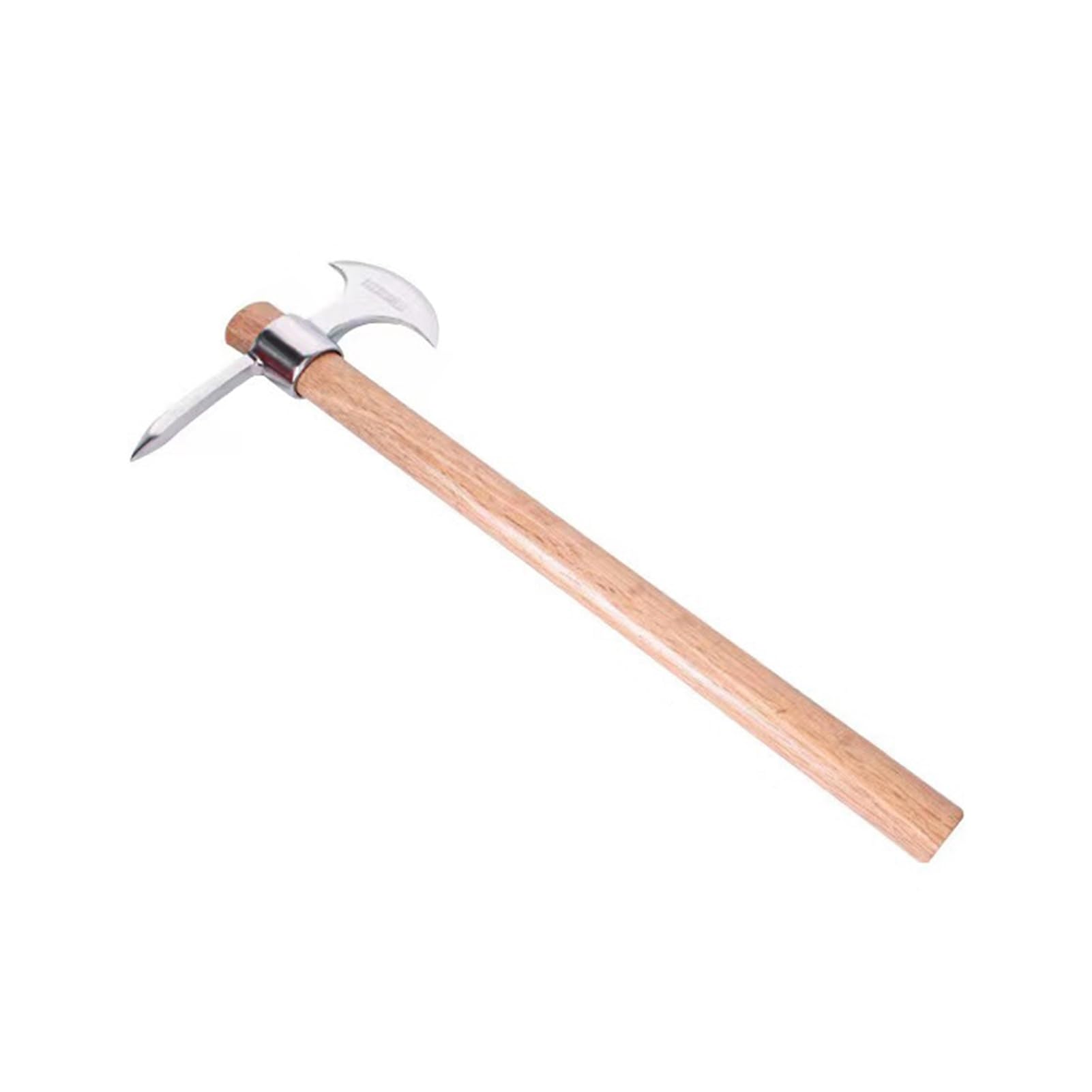 Pioche à double tête en acier inoxydable avec poignée en bois pour creuser, désherber, planter C