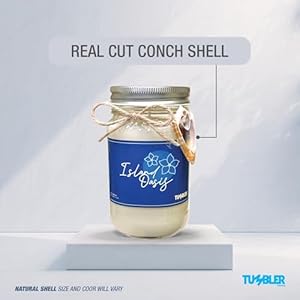 Beach candle by tumbler home scented soy candle made in usa beachy candle makes great coastal decor long lasting 90 hour burn time island oasis  urban country home decor