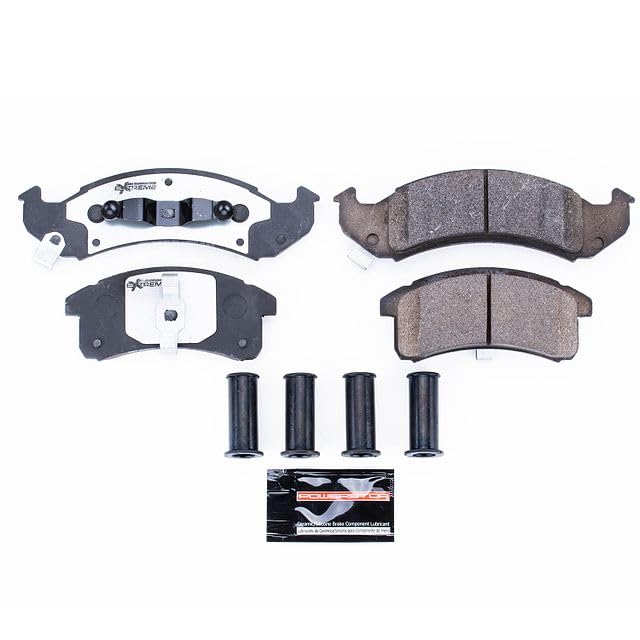 Image of PowerStop Front Brake Pads for Buick LeSabre 1994-99 |Park Avenue 1994-96 |Riviera 1995-96 |Cadillac DeVille 1994-96 - Z26 Carbon-Fiber Ceramic Brake Pads with Installation Hardware, Z26-623