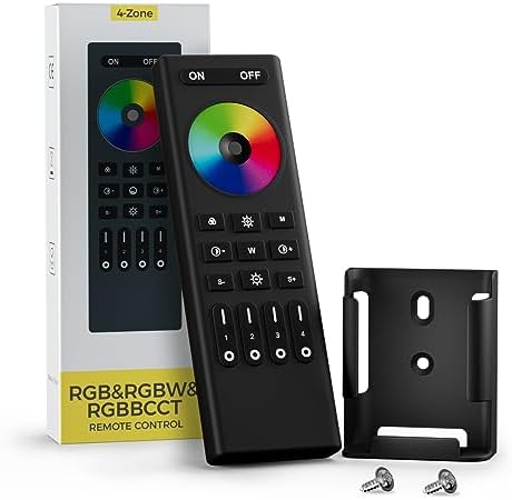 BTF-LIGHTING LM091 RGBCCT 4 Zone Touch RF Remote Control Powered by ...