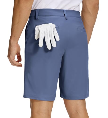 Willit Men's Golf Shorts Stretch Work Dress Shorts Quick Dry Athletic Casual Shorts with Pockets 9" Blue 34W by Willit - Image 2