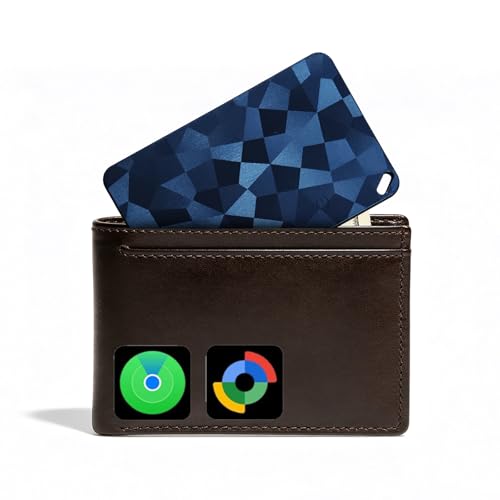 Wiederaufladbare Wallet-Tracker-Karte für Android oder iOS 1 6 mm Ultra Slim Funktioniert mit Apple Find My oder Google Find Hub App IP68 Wasserdicht für Pässe/Gepäck/Schlüssel/Rucksack 1 Pack
