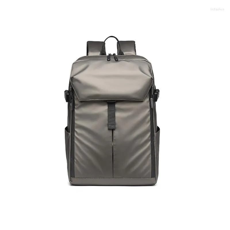 Image of Weekender Travel Laptop Backpack with Anti Theft Pocket Zipper Closure, Organizer Dual Strong Handles for Travelling and Camping-T H 250532 Brown