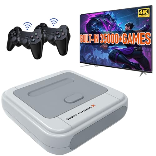 Kinhank Super Console X Video Game Console Built in 35,000+ Games,Retro game console for 4K HD...