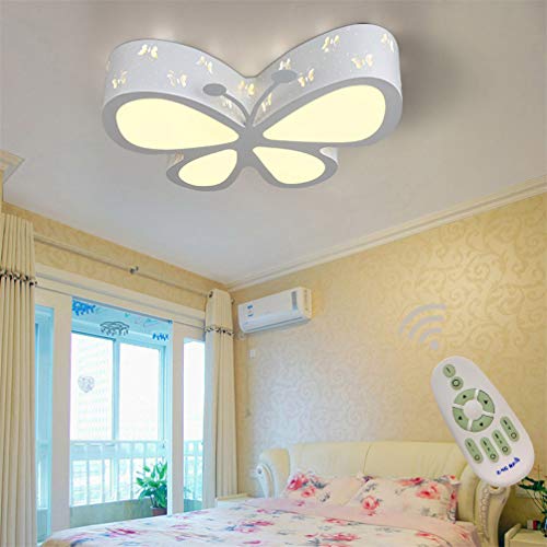 Plafonnier LED rose papillon luminaire de plafond pour chambre fille