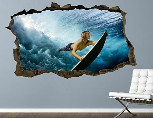 Surf Radical calcomanías de pared pegatinas mural decoración del hogar para dormitorio Art SportGGUOM