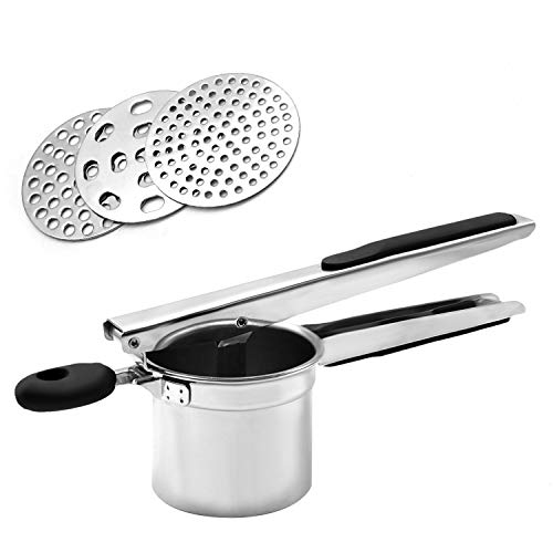 NUNUA Potato Ricer Vegetables and Fruit Masher, Makes Light and Fluffy Mashed Potato
