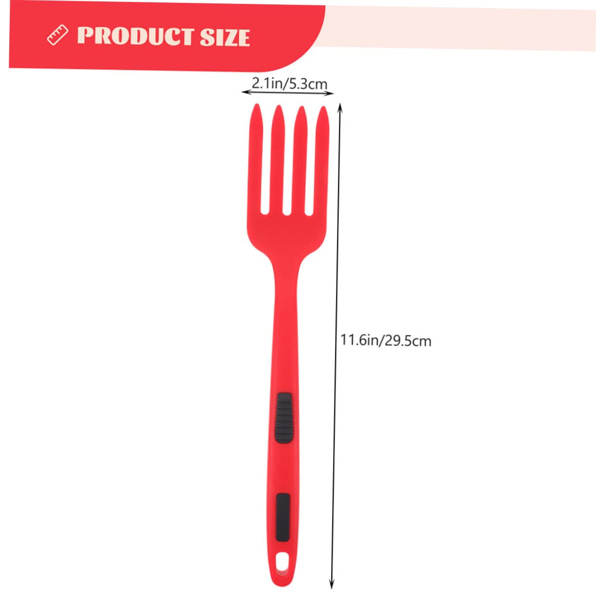 FUNOMOCYA Practical Salad Forks 2 Pack of Red Silicone Cooking Forks Heat Resistant Non- for Daily Use