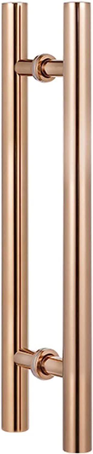 Bhgfyxbs Rose D Door Handle Interior Exterior Door Pull Push Handle, Stainless Steel Sliding Brushed Barn Door Handle, Contemporary Entry Door Handle For Front Door/Wooden Doors/Silver/1,-60Cm/23.6In