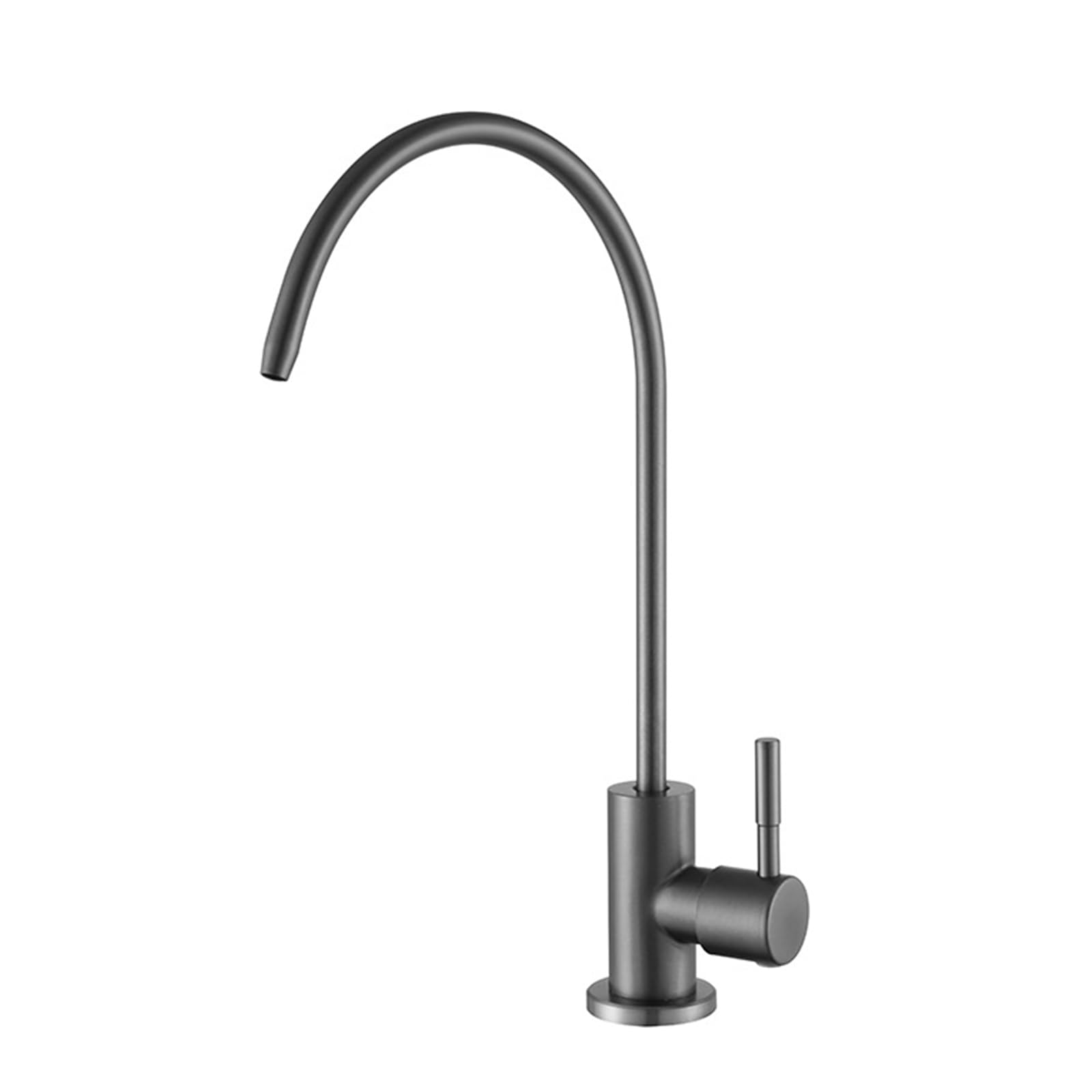 Faucet 304 Stainless Steel Gray Swan Neck Kitchen Sink Faucet Pure Water Filter Tap