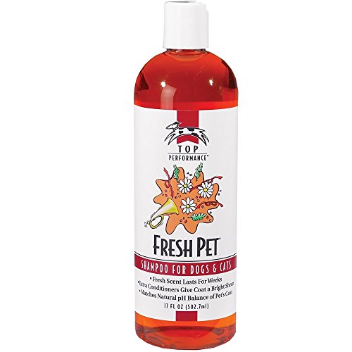 Top Performance Fresh Pet Shampoo Prevents Mats and Tangles Matches Natural pH Balance of Pets Coat and Skin 17 Oz.
