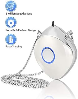 QUNSE Personal Wearable Air Purifier Portable Negative Ion Generator Necklace Mini Air Freshner