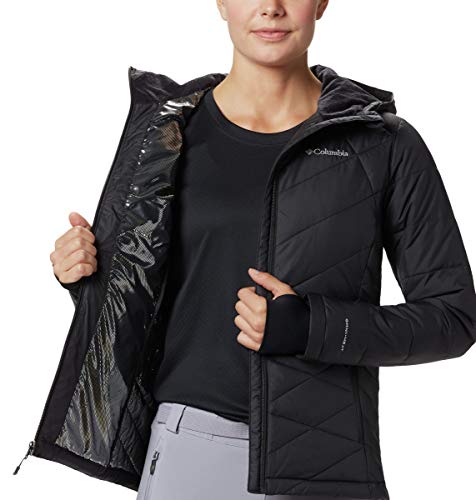 Image of Columbia Women's Omni-Heat Reflective Heavenly Hooded Hiking & Trekking Down Standard Length Jacket