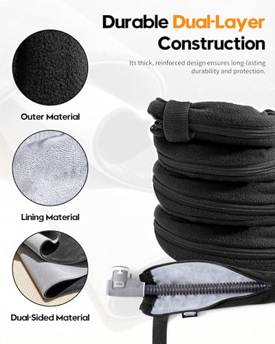 Image of 6.5 Ft CPAP Hose Cover for ResMed AirSense 11 & 10 ClimateLineAir Heated Tubing, Reduces Condensation & Noise CPAP Tube Cover, Insulated CPAP Hose Sleeve, Cat Proof CPAP Hose Protector