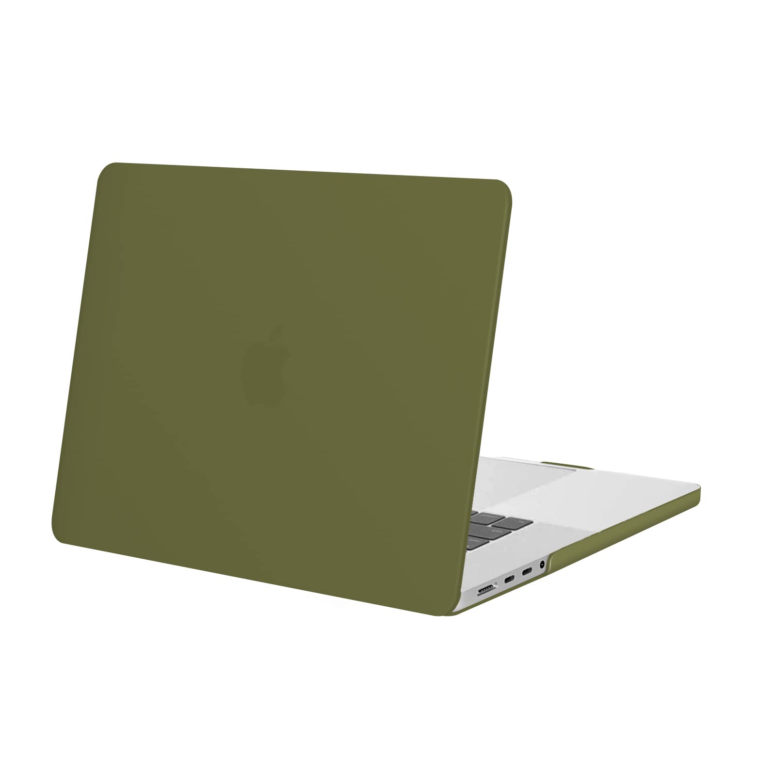 MOSISO Compatible with MacBook Pro 16 inch Case 2023 2022 2021 Release M2 A2780 A2485 M1 Pro/Max Chip with Touch ID, Protective Plastic Hard Shell Case Cover, Olive Green