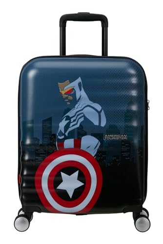American Tourister Marvel Legends FL - Spinner S, Bagages à Main, 55 cm, 36 L, Multi-colorants (Captain America City)