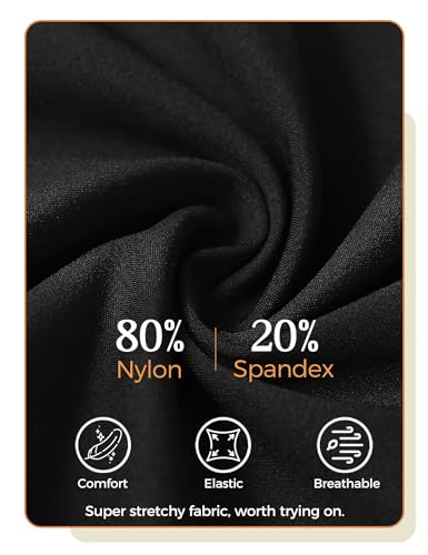 Buauty 2/3 Pack Biker Shorts Women Tummy Control with Pocket 8" High Waisted Yoga Running Workout Spandex Compression Shorts3