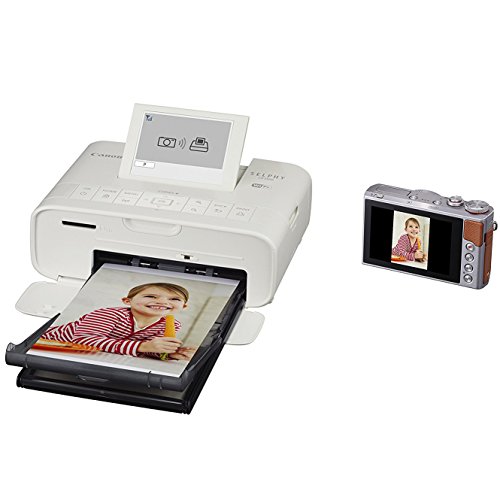 Herofiber Canon Selphy Cp1300 Wireless Compact Photo Printer (White) + Canon Kp-108In Color Ink Paper Set (Produces Up To 108 Of 4 X 6 Prints) + Usb Printer Cable Ultra Gentle Cleaning Cloth #TOP3