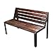 ERoomQ Outdoor Garden Bench,Garden Bench Park Patio Bench, Outdoor 2-3-Seater with Backrest, Cast Iron Frame and Wood Garden Bench, Used for Porch Backyard Lawn Path