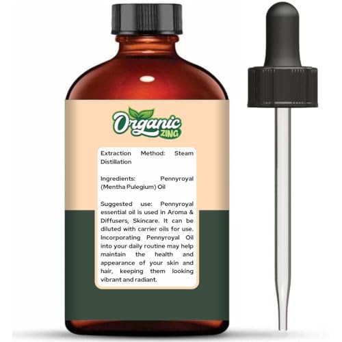 Image of Organic Zing Pennyroyal (Mentha Pulegium) Oil | Pure & Natural Essential Oil for Aroma, Diffusers & Skincare - 118ml /3.99fl oz