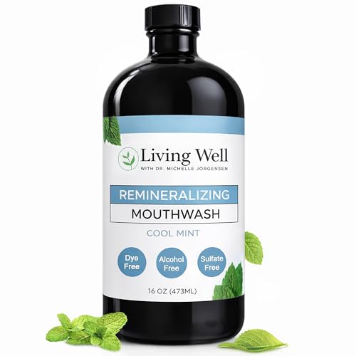 Living Well with Dr. Michelle Cool Mint Remineralizing Mouthwash | Hydroxyapatite & Colloidal Silver...