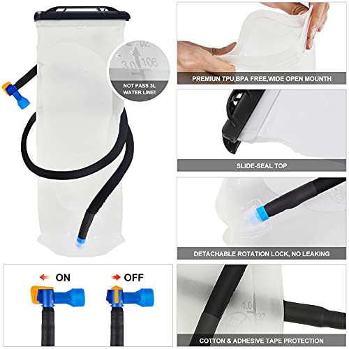 NEVO RHINO 10L Hydration backpack has Large Compartments and 3L BPA Free Bladder, Men,Women & Kids, Water backpack for hiking, Hiking Backpack with Water Bladder for Cycling/Running - Thumbnail 6