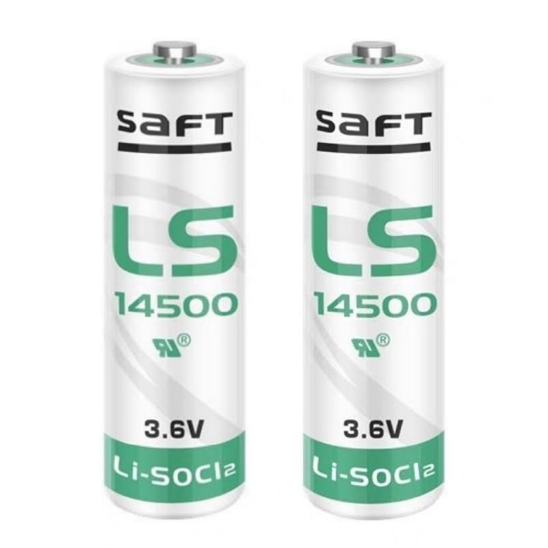 JOZELNK 2 Pack LS14500 AA 3.6V Li-SOCl2 Lithium 2600mAH Batteries Use for Security System Device PLC Facility Batteries
