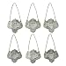 Silver Engraved Fancy Floral Decanter Labels Liquor Bottle Label Tag Set/6 Tags