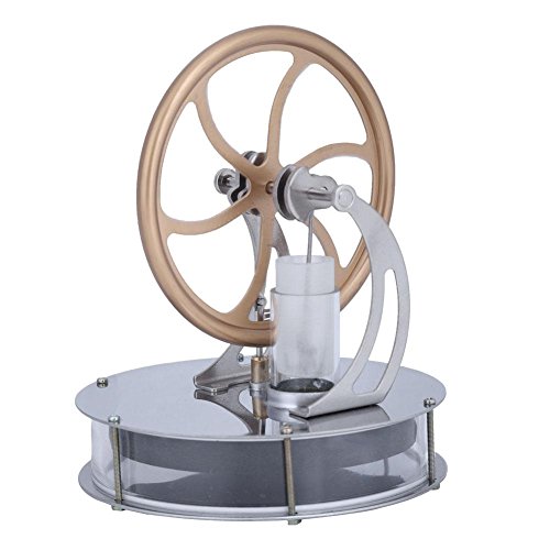 koulate Motore Stirling a Bassa Temperatura, Mini Kit Giocattolo Educativo Fai-da-Te con Batteria Modello di Motore a Vapore Fai da Te