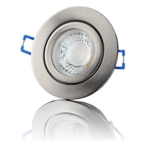 lambado® Premium LED Spot IP44 Dimmbar Edelstahl gebürstet Cover