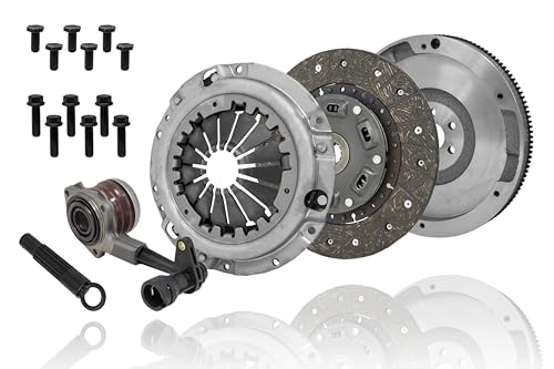 Complete HD Clutch Kit WIth Flywheel and Bolts Set Compatible with 2005-2011 Chevy Cobalt LS LT LTZ SPORT 2.2L 2.4L l4 GAS DOHC