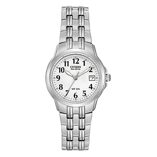 Citizen Eco-Drive Corso Quartz Womens Watch, Stainless Steel, Classic, Silver-Tone (Model: EW1540-54A)