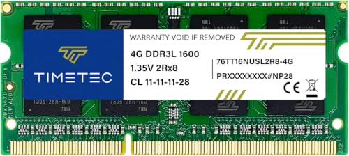 Image of Timetec Hynix IC 4GB DDR3L SODIMM for Intel NUC KIT / Mini PC / HTPC / NUC Board 1600MHz PC3L-12800 Non ECC Unbuffered 1.35V CL11 2Rx8 Dual Rank 204 Memory Ram Module Upgrade(4GB)