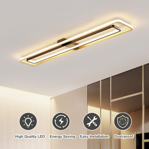Plafonnier LED linéaire 100cm à intensité variable pour salle à manger