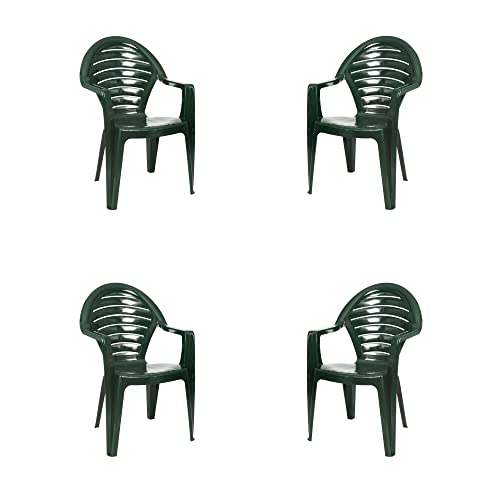 CREVICOSTA QUALITY MARK MARCAS DE CALIDAD - Silla OFIR - Lote de 4 Sillas de Resina. 85 x 57 x 54 cm (Verde)
