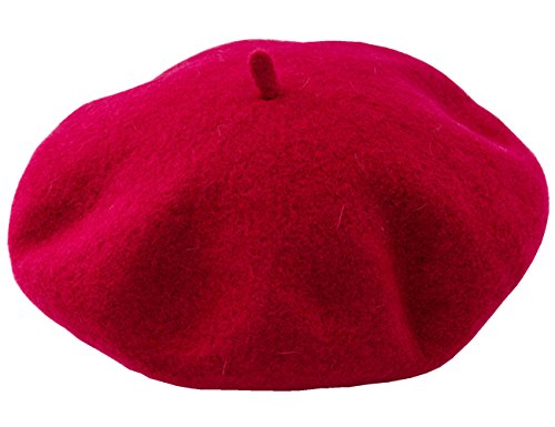 JOYHY Enfants Filles Garçons Laine À La Française Béret Bonnet Casquette Rouge