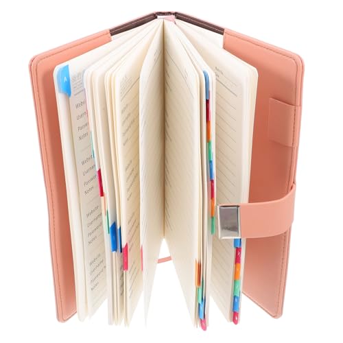 KALLORY アルファベットタブ付きポータブルパスワードブック インターネットパスワード記録用メモ帳 ウェブサイトアドレス管理ノート 実用的な情報整理ツール