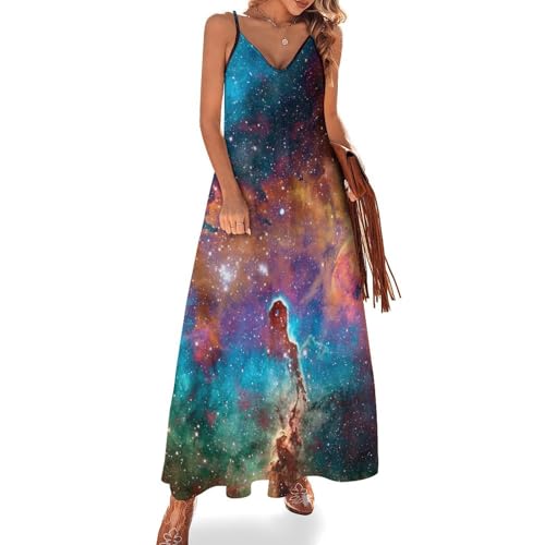 Robe Longue D'été sans Manches en décolleté V pour femmes chic
