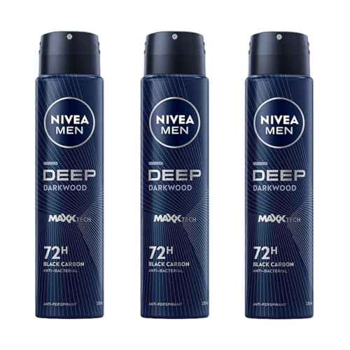 NIVEA Men Deep Black Carbon Darkwood Anti-Perspirant Spray Deodorant 200ml
