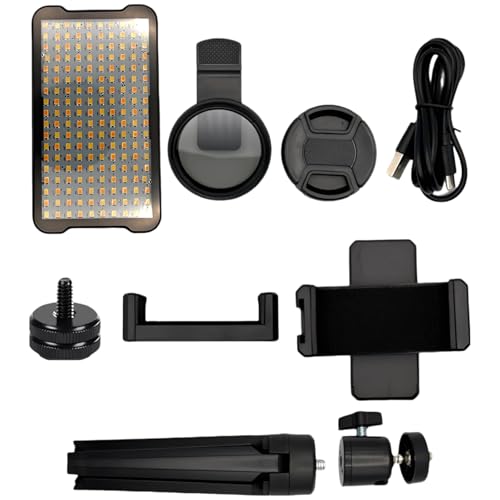 Lampe LED tatouage avec filtre CPL 52 mm anti-reflet pour smartphone