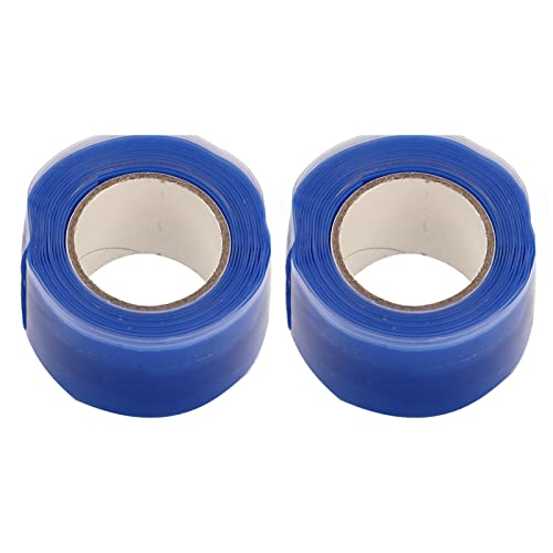 plplaaoo Cinta de Agarre de Silicona Cinta de Envoltura Flexible no Adhesiva autofusionable para Kayak Canoa Dragon Boat Remos de Fibra de Carbono 2 Piezas 60 g (Azul)