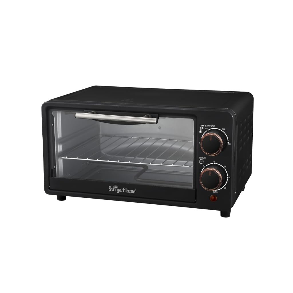 Surya Flame ZOLO 10 Ltr Oven Toaster Griller (OTG) Black - with Rotisserie,Auto-Shut Off, Heat-Resistant Tempered Glass, Multi-Stage Heat Selection | Bake, Grill, Roast | Easy clean-image-32