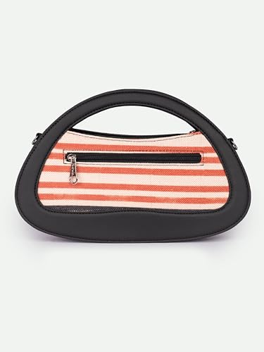 Image of ZOUK Nadia Sling Bag for Women - Stylish Crossbody with Cutout Top Handle | Handcrafted Shoulder Bag with Multiple Pockets & Water-Resistant Lining | Formal & Casual Use |