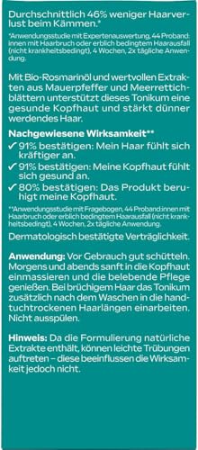 WELEDA Bio Rosmarin Haartonikum 100ml vegan - Naturkosmetik Haarwasser Tonikum mit verbesserter Rezeptur hilft bei dünner werdendem Haar. Natürliche Haarpflege für kräftigeres Haar & gesunde Kopfhaut
