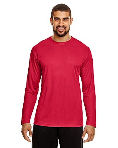 Team 365 Mens Zone Performance Long Sleeve T-Shirt (TT11L) -Sport Red -L